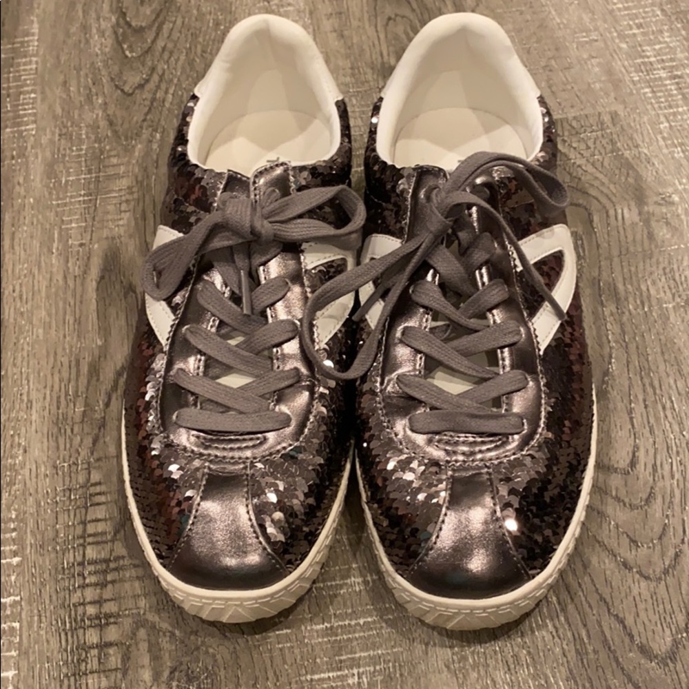 Tretorn Grey sequin sneakers
